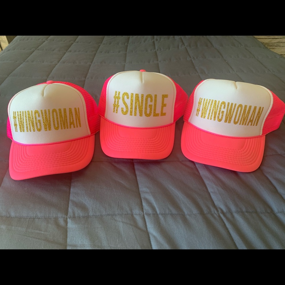 Hot pink truck hats